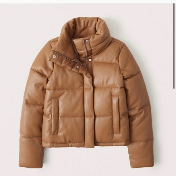 Last one! Final sale! Faux Leather Puffer Jacket - Picture 3 of 9